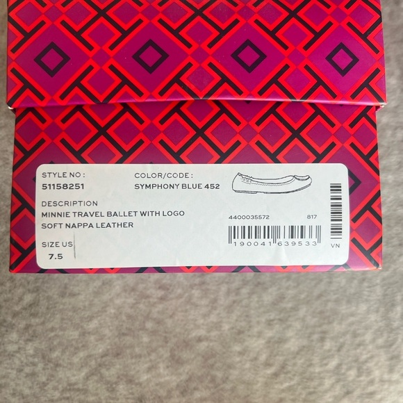 Tory Burch Women's Blue Ballet Flats - Picture 6 of 7